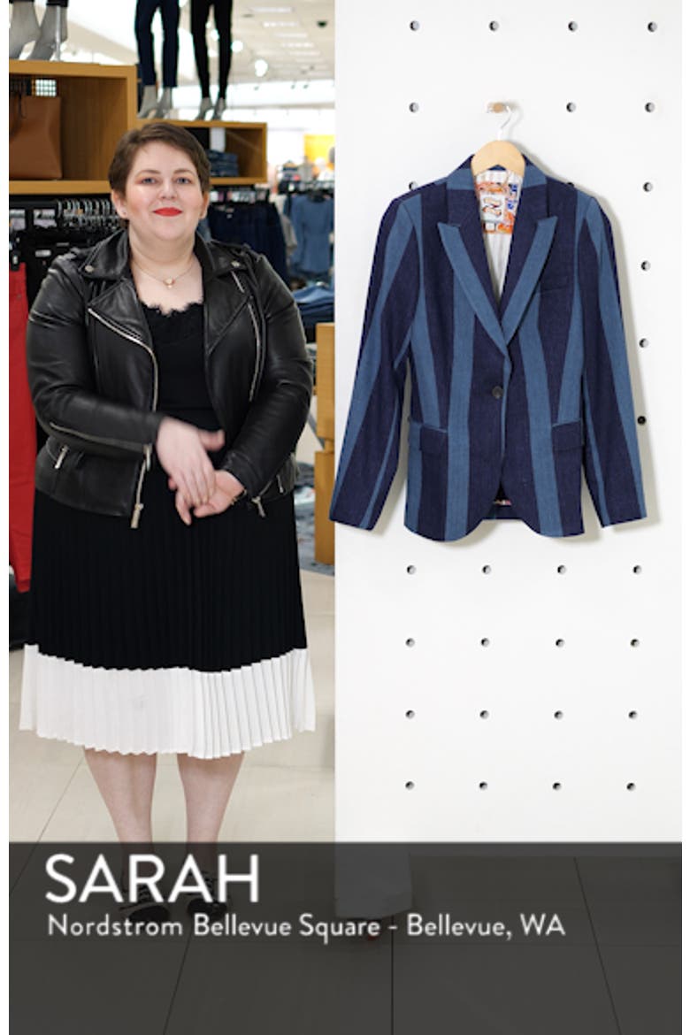 Stripe Denim Blazer (Nordstrom Exclusive) video