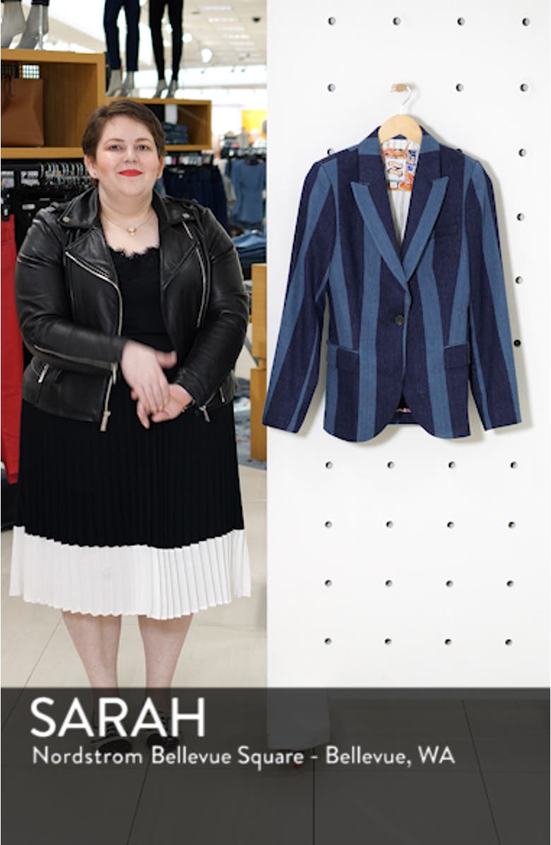 Stripe Denim Blazer, sales video thumbnail