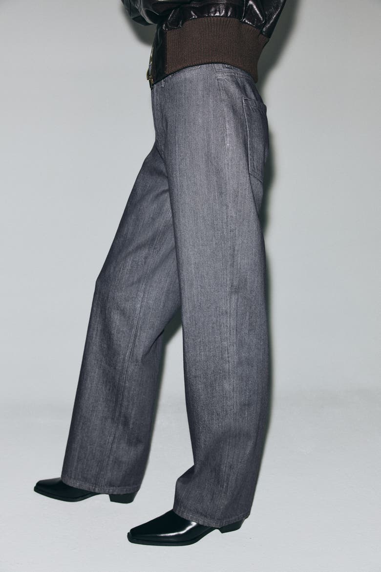 Straight High Jeans, Alternate, color, Denim gray