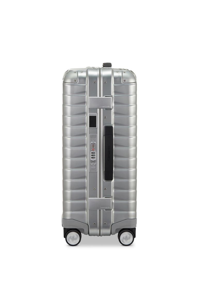 Proxis Aluminum Global Hardside 20" Carry On Spinner Luggage, Alternate, color, Aluminum