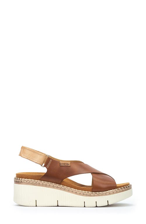 Pikolinos Gomera Wedge Sandal In Brandy