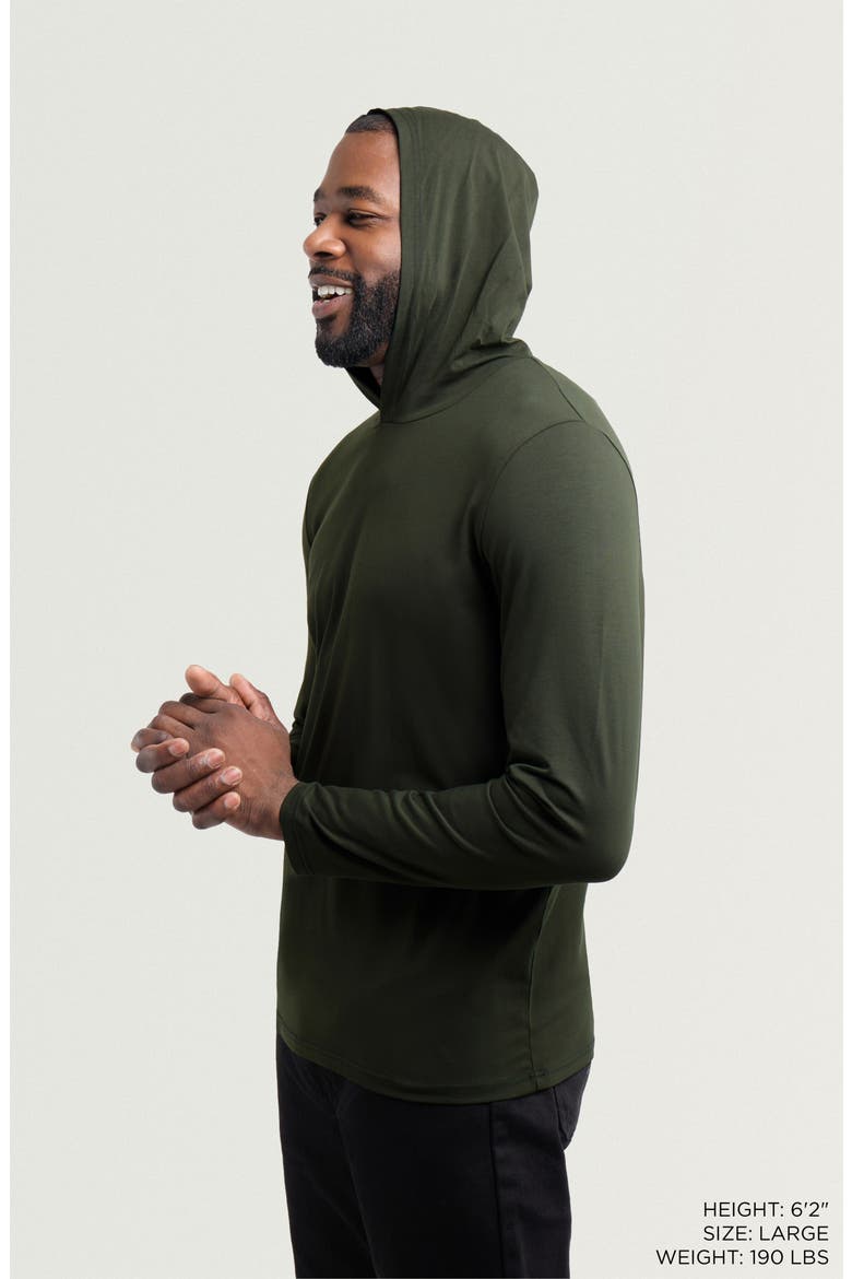 Long Sleeve Hooded T-Shirt, Alternate, color, OLIVE