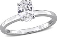 Julianna B. 1 CTW Lab-Grown Diamond Oval Solitaire Ring 10k