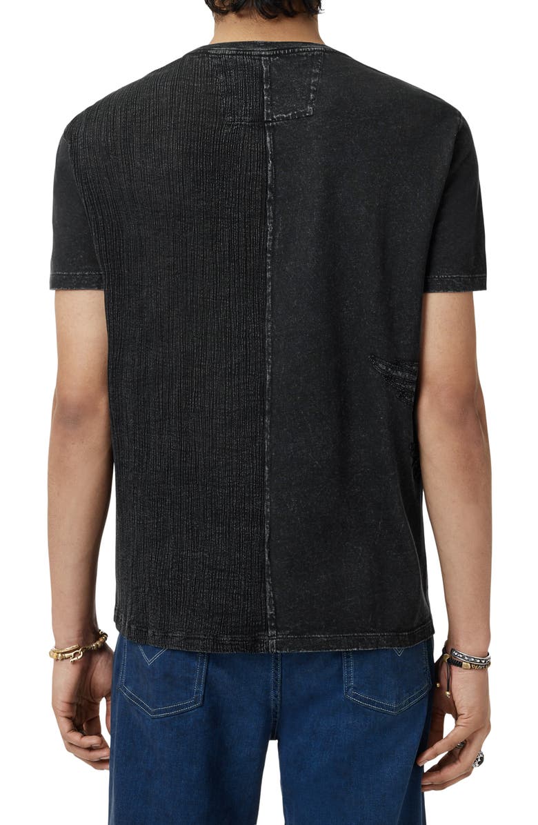 John Varvatos Eagle Embroidered Organic Cotton T-Shirt, Alternate, color, Black