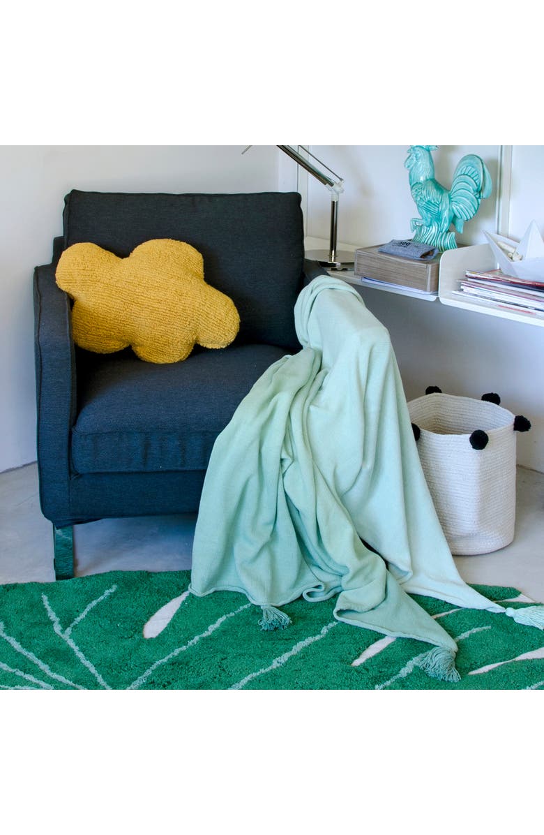 Lorena Canals Floor Cushion Clouds, Alternate, color, Mustard