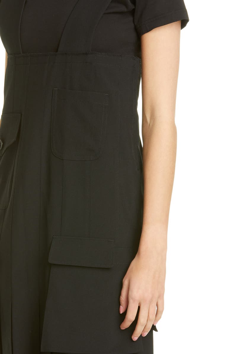 Comme des Garçons Suspender Wool Utility Skirt, Alternate, color, 