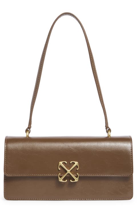 Jitney Leather East/West Shoulder Bag