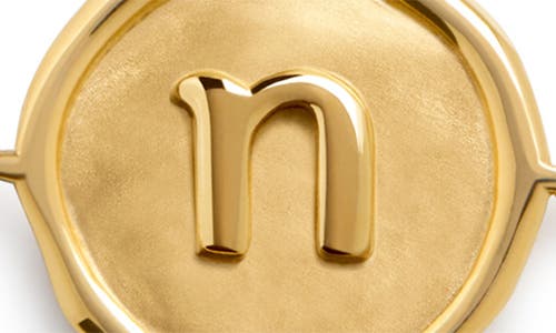 Monica Vinader Initial Stamp Charm Bracelet In 18ct Gold Vermeil N