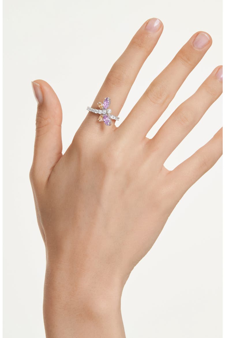 x Ariana Grande Multicolor Crystal Ring, Alternate, color, SILVER/ MULTI