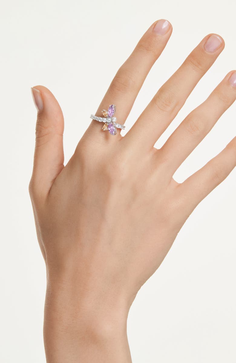 Swarovski x Ariana Grande Multicolor Crystal Ring, Alternate, color, Silver/ Multi