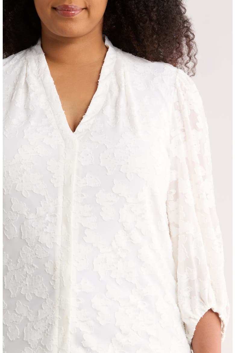 Blouson Sleeve Top, Alternate, color, LILY WHITE