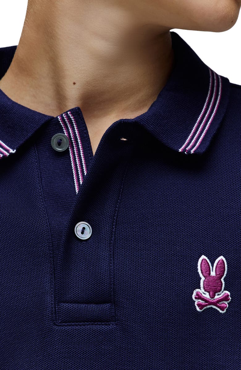 Psycho Bunny Kids' Hart Pima Cotton Piqué Polo, Alternate, color, Evening Blue