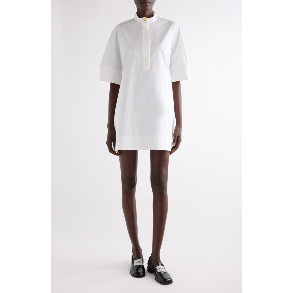 Givenchy A-line Cotton Poplin Minidress In White