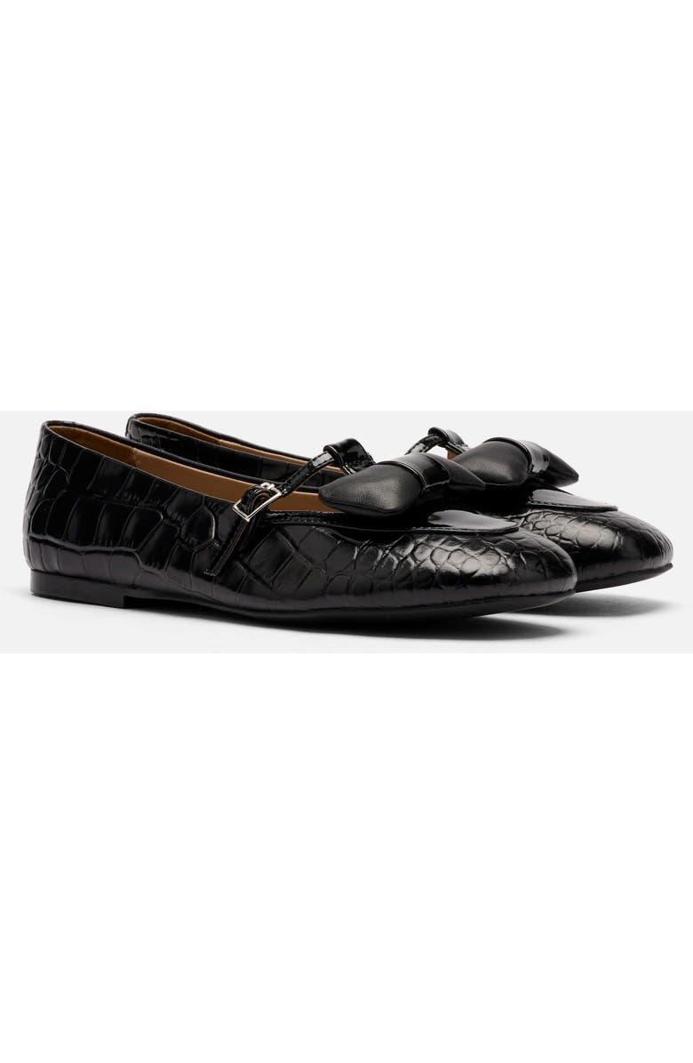 MARC NOLAN Mina Leather Mary Jane Flats, Alternate, color, Black Croc
