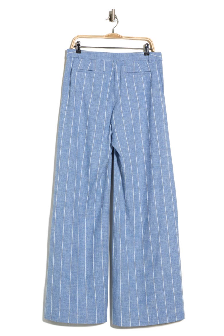 Pilar Pinstripe High Waist Wide Leg Pants, Alternate, color, SKY BLUE/ WHITE PINSTRIPE
