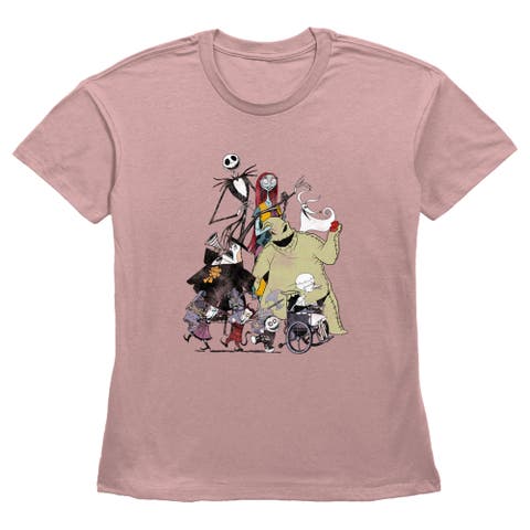Women's The Nightmare Before Christmas Group Character Shot  Graphic T-Shirt