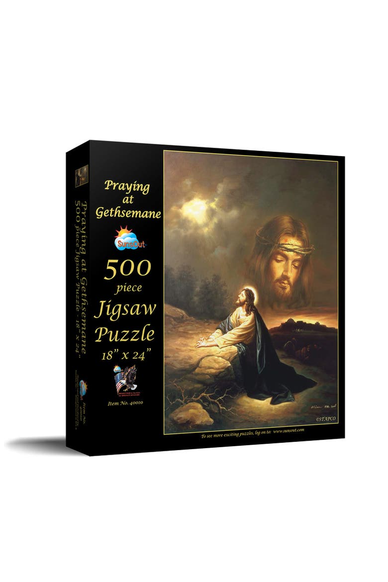 Praying at Gethsemane 500 piece Jigsaw Puzzle for Adults, Main, color, Multicolor
