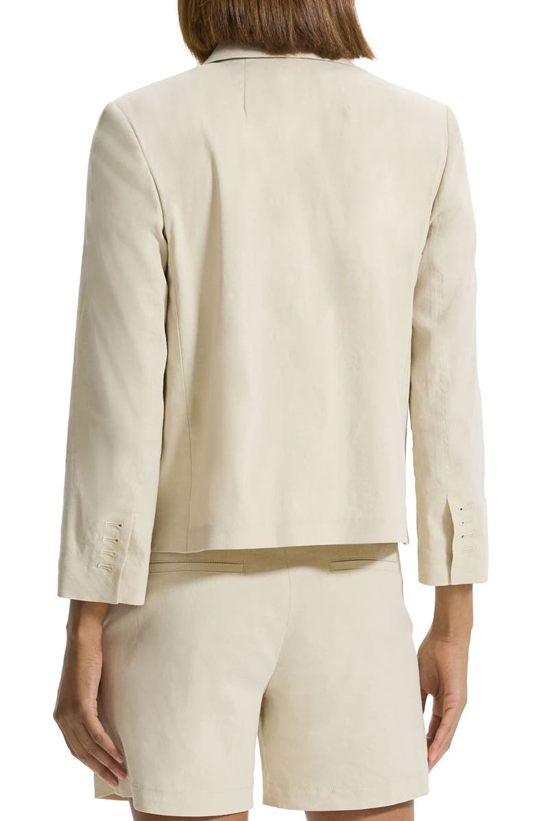 Theory Good Shrunken Linen Blend Blazer, Alternate, color, Straw