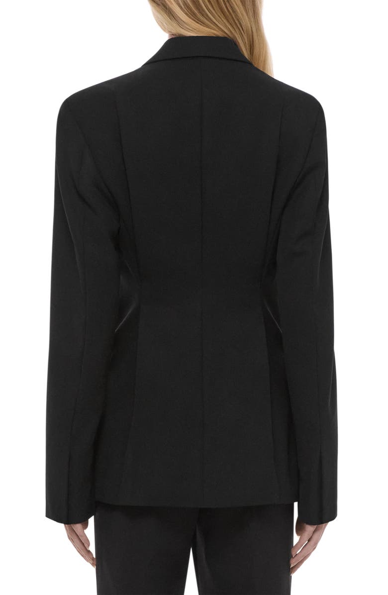 Helmut Lang Cutaway Wool Blazer, Alternate, color,