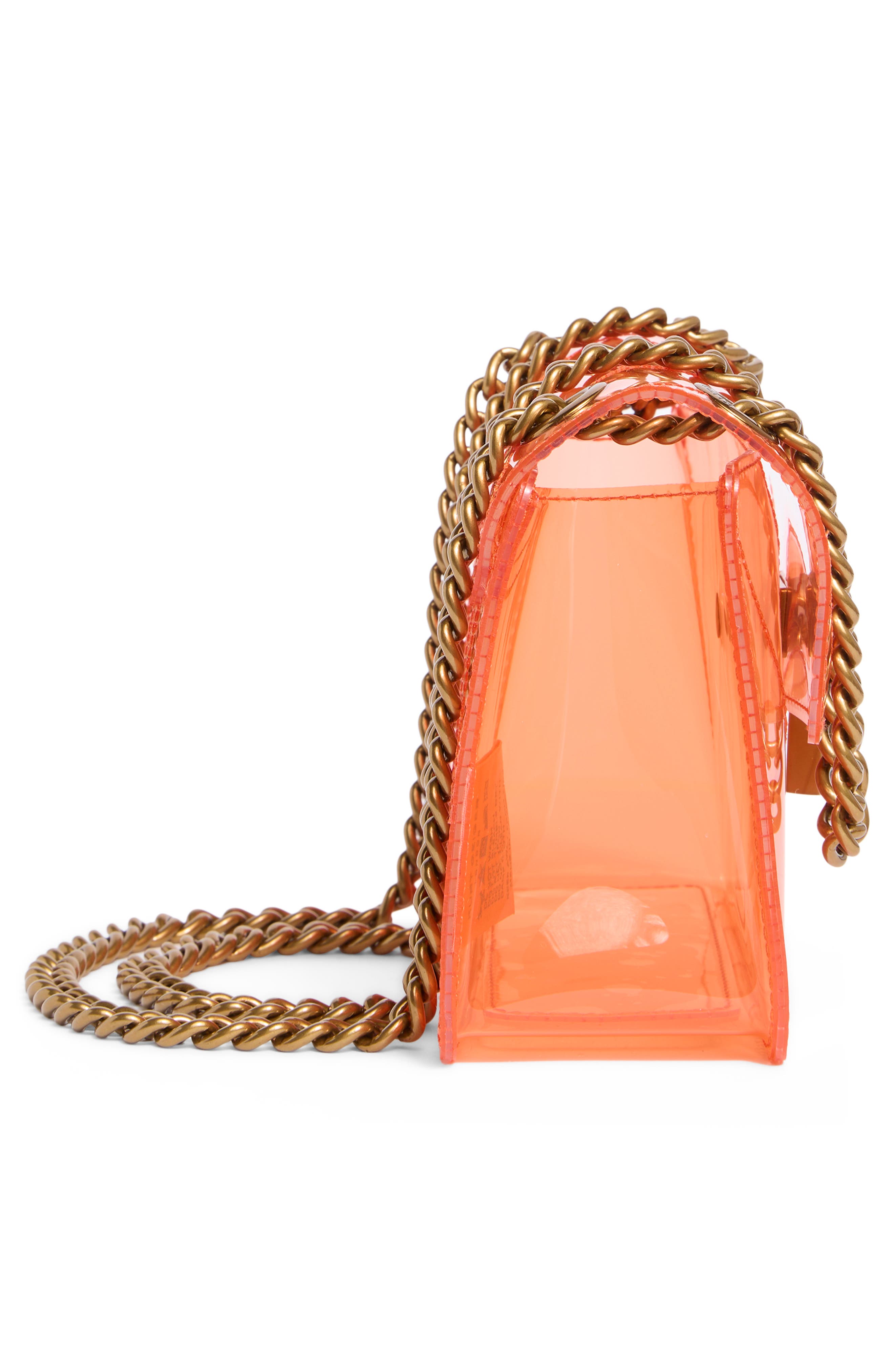 Kurt Geiger London Mini Brixton Vinyl Crossbody Bag, Alternate, color, Orange