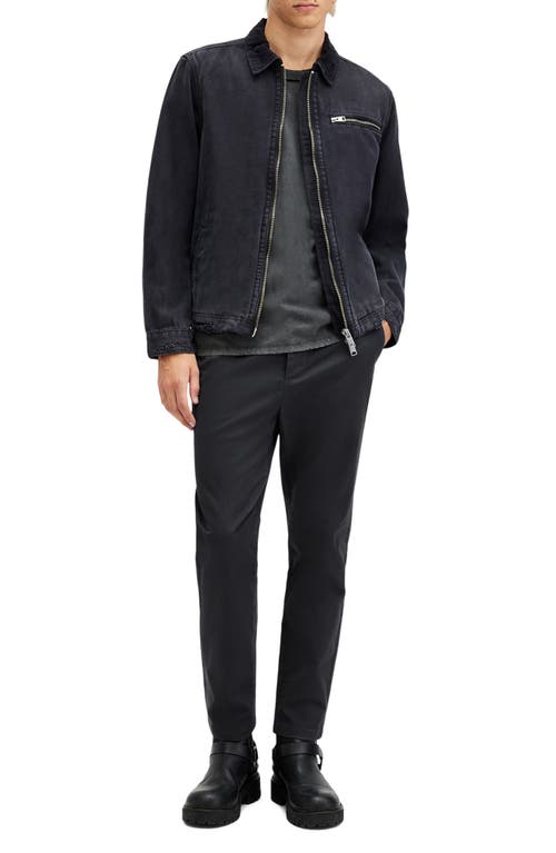 Allsaints Walde Skinny Fit Chino Trousers In Gravestone Grey