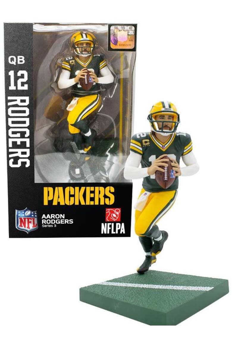 Aaron Rodgers (Green Bay Packers) Imports Dragon NFL 6" Figure Series 3, Main, color, Multi-Color