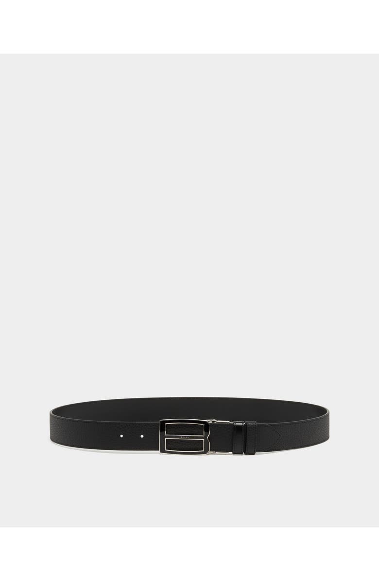 Bally Iconic Buckle Adjustable And Reversible Belt in Leather, Main, color, Black