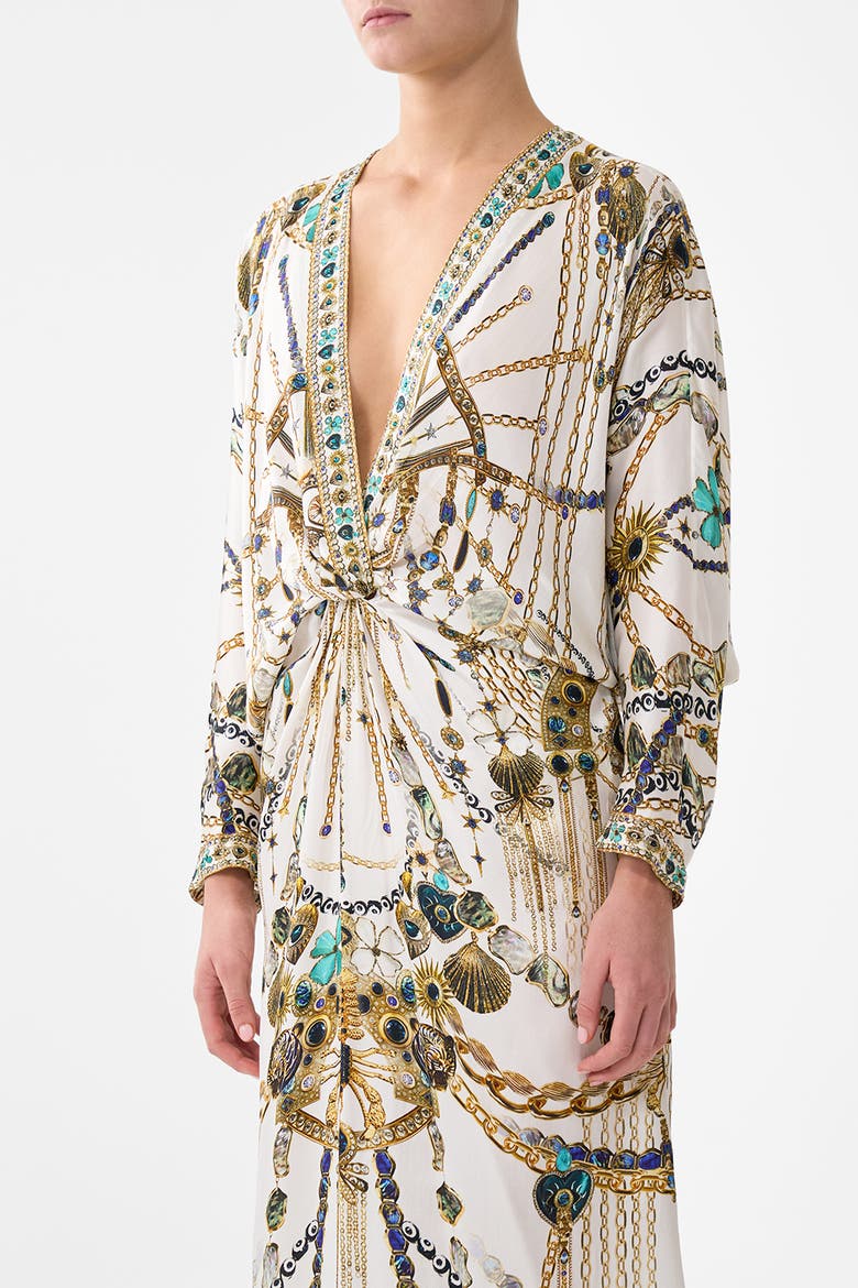 Twist Front Batwing Dress, Alternate, color, Chain Gang