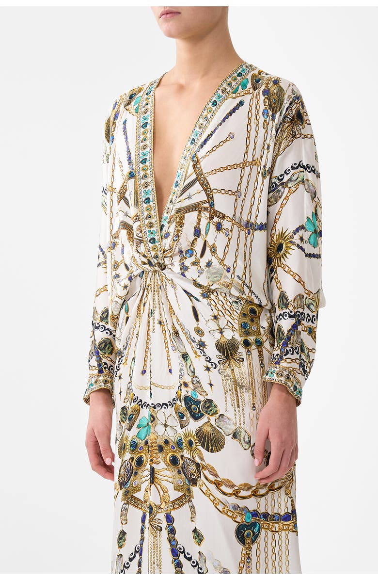 Camilla Twist Front Batwing Dress, Alternate, color, Chain Gang