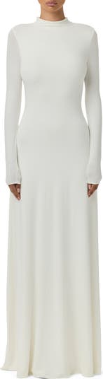 Funnel Neck Long Sleeve Dress