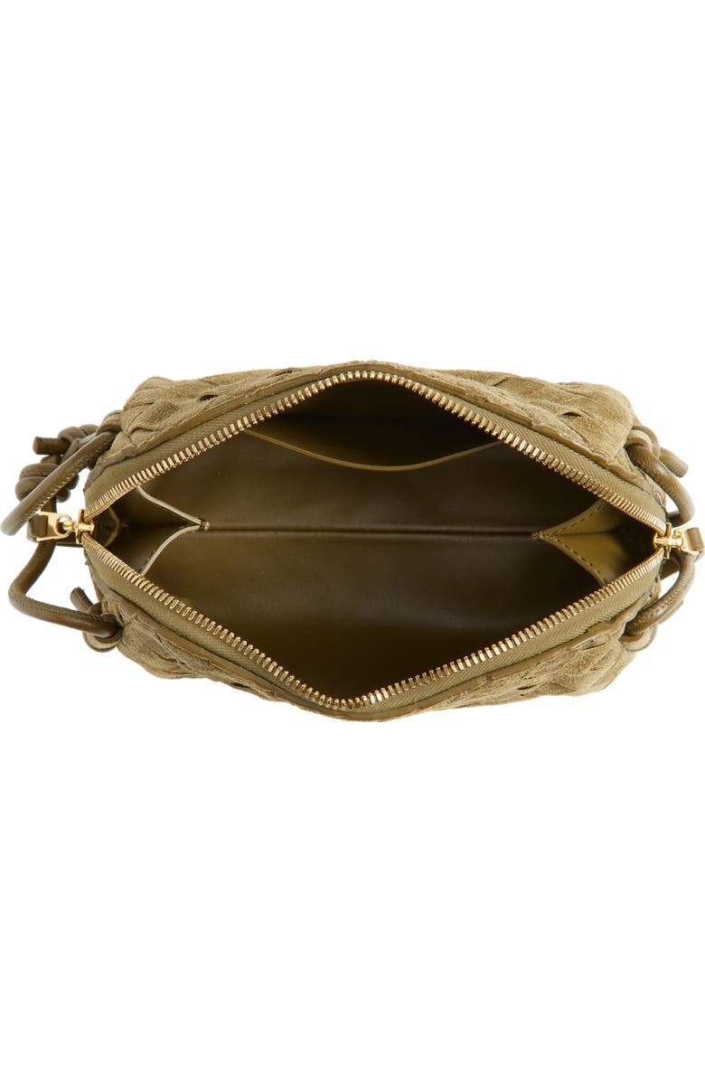 Bottega Veneta Concert Intrecciato Leather Pouch Shoulder Bag, Alternate, color, 2856 Mud-Gold