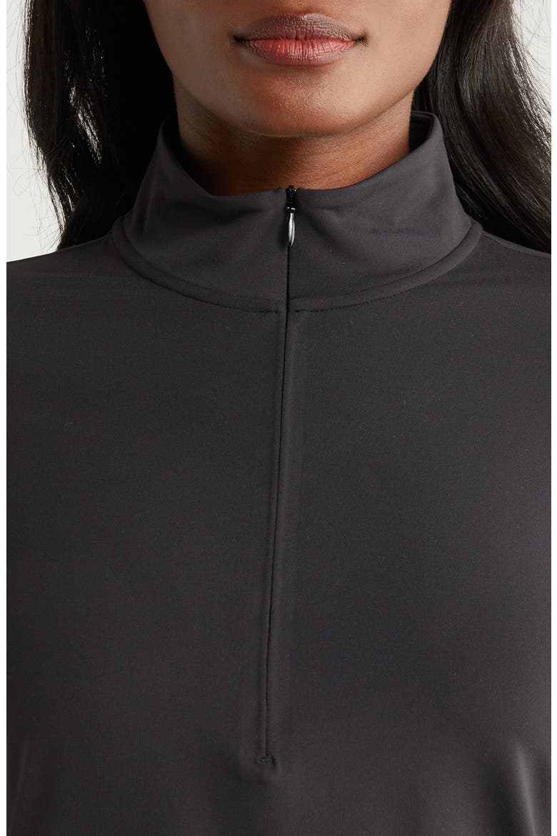 Luxe Lite Half Zip Performance Top, Alternate, color, BLACK