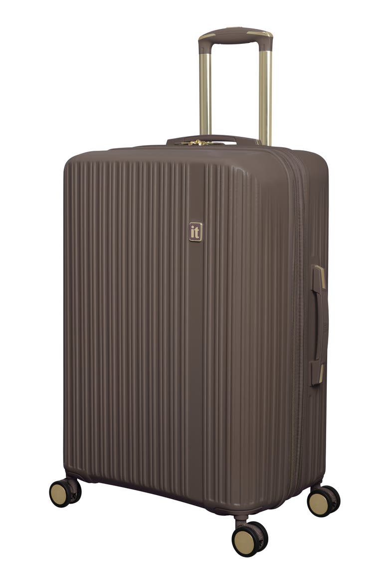 Luxuriant 27-Inch Hardside Checked Expandable Spinner, Main, color, FALCON HAZE