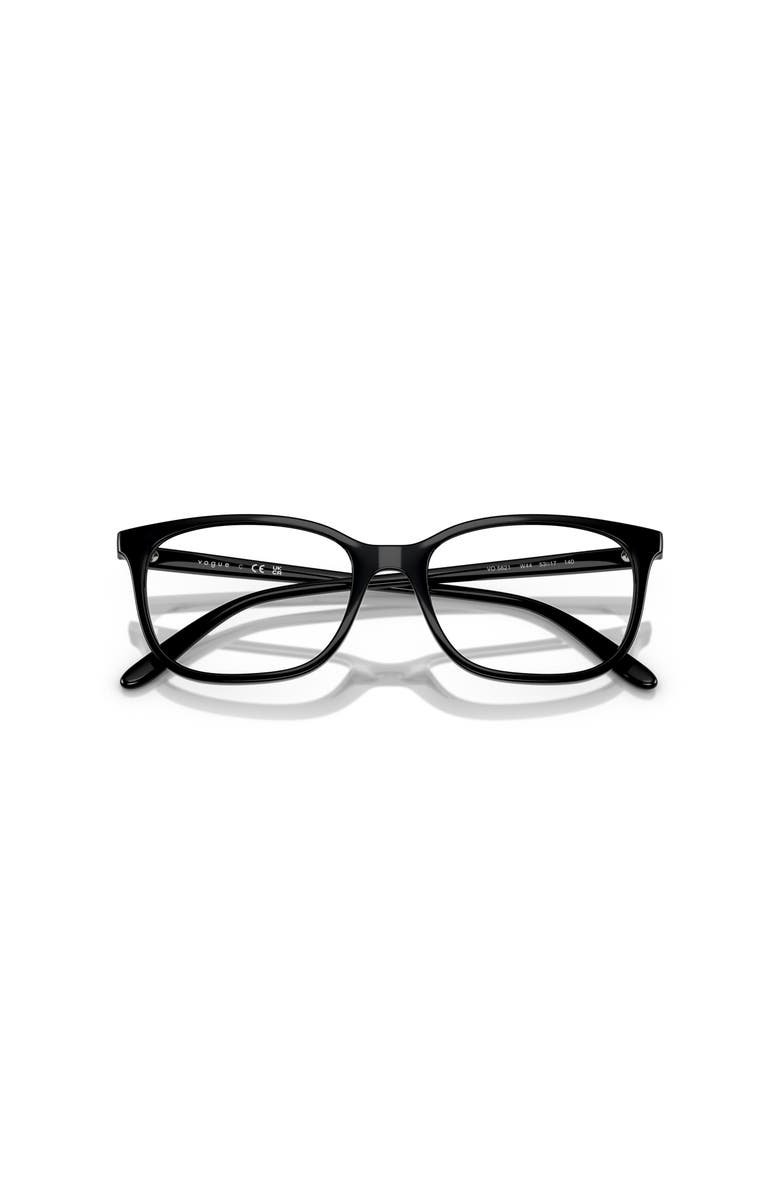 Vogue Eyewear 51mm Rectangle optical glasses, Alternate, color, Black