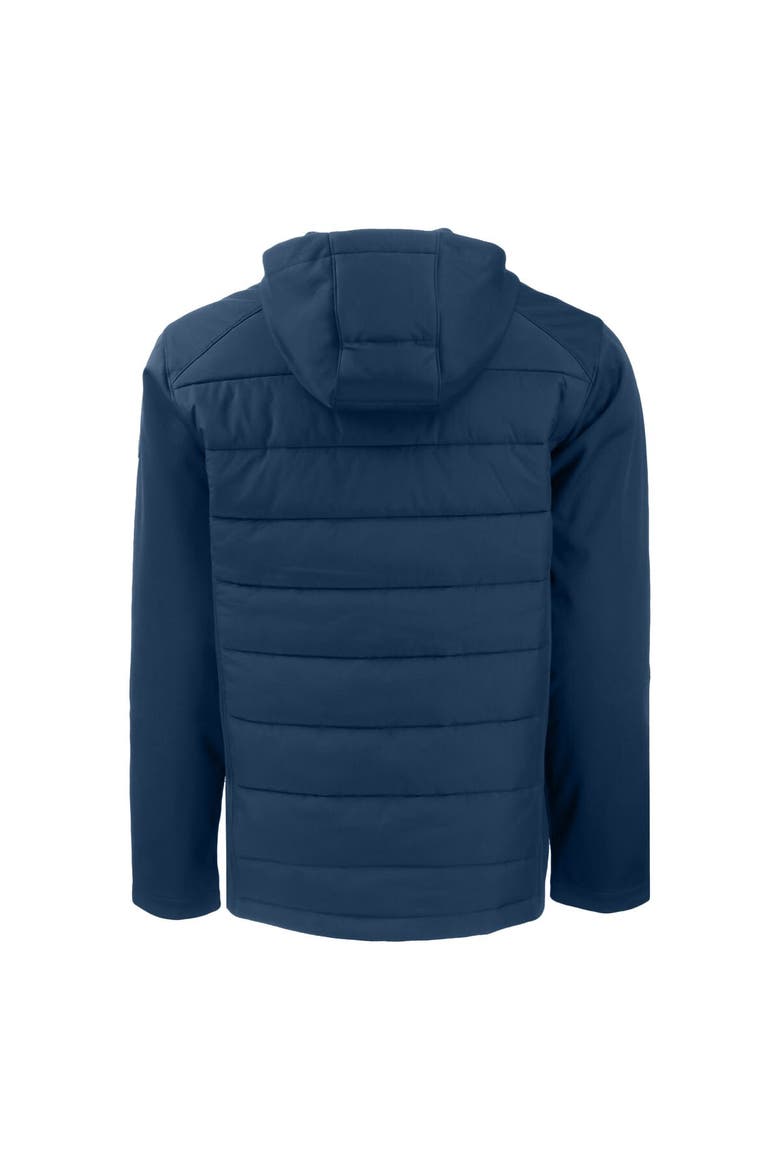 Men's Cutter & Buck  Navy Chicago Cubs Stars & Stripes Big & Tall Evoke Hybrid Eco Softshell Recycled Full-Zip Hoodie Jacket, Alternate, color, Navy