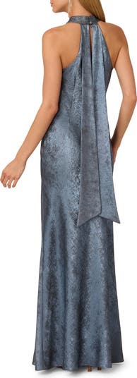 Foiled Trumpet Gown