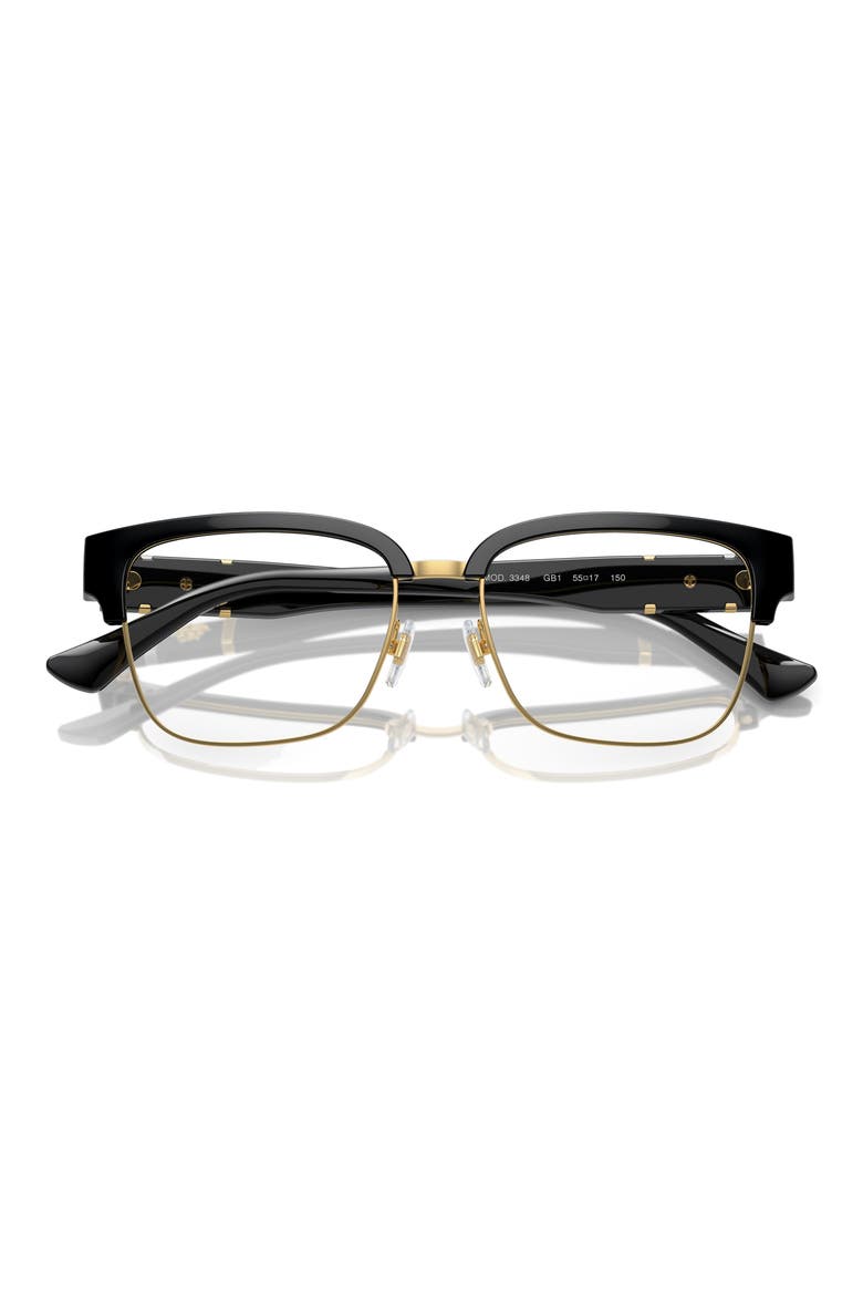 55mm Square Optical Glasses, Alternate, color, BLACK