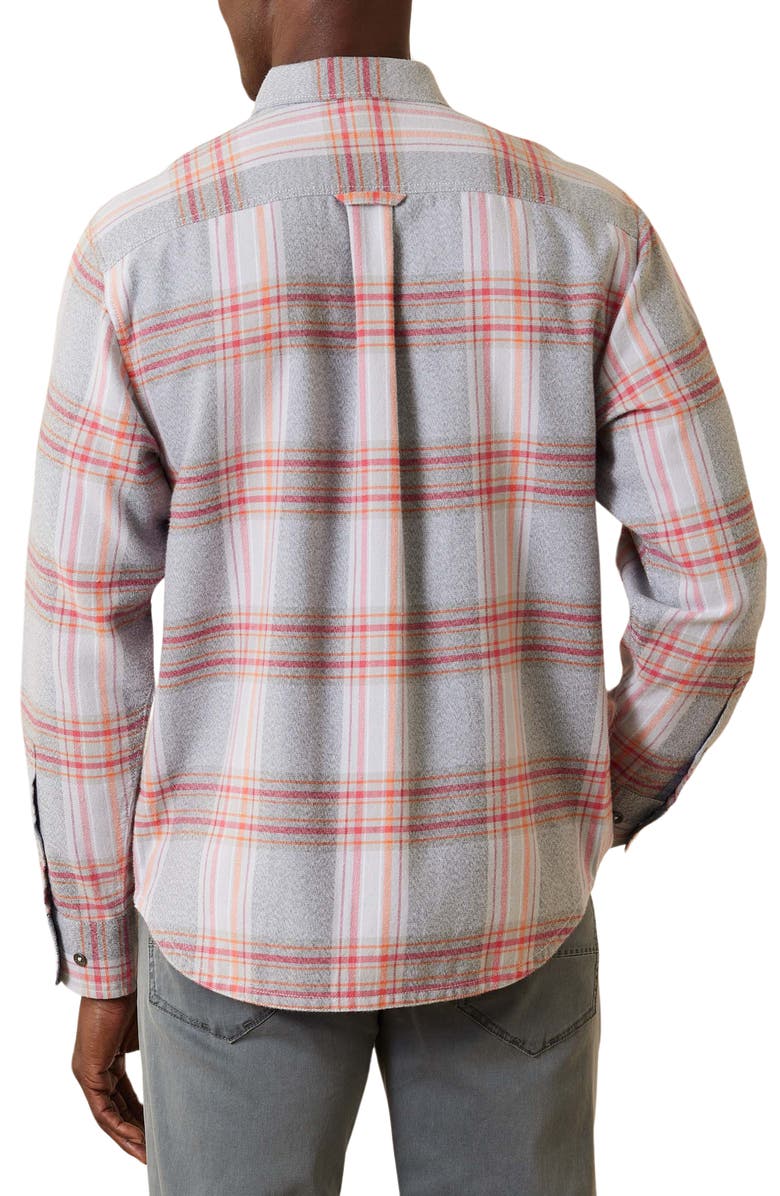 Tommy Bahama Canyon Beach Unwind Plaid Flannel Button-Up Shirt, Alternate, color, Asheen