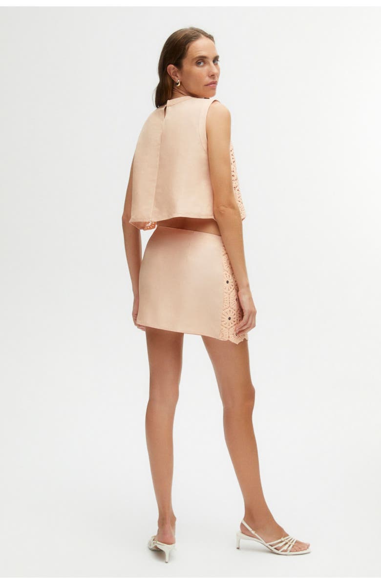 Nocturne Embroidered Mini Skirt, Alternate, color, 