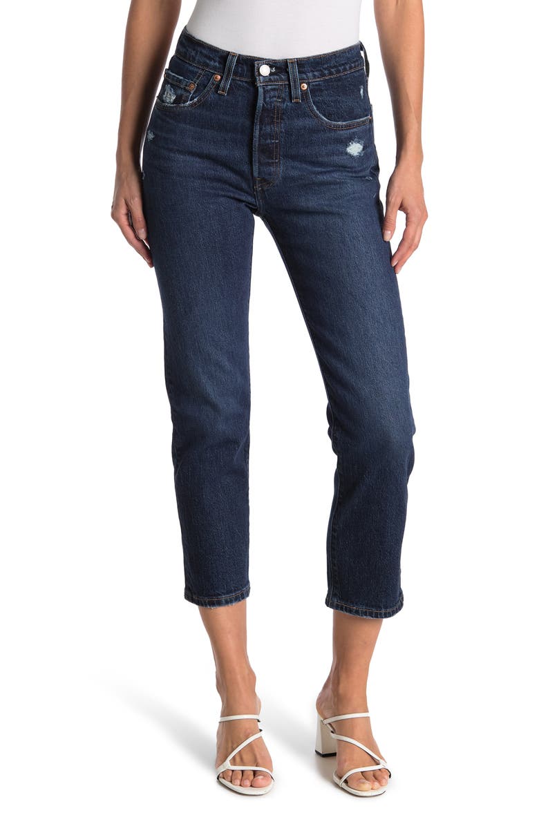 Levi's<sup>®</sup> LEVIS 501 Distressed High Rise Crop Jeans, Main, color,