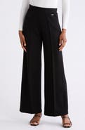 T Tahari Center Seamed Pull On Wide Leg Pants