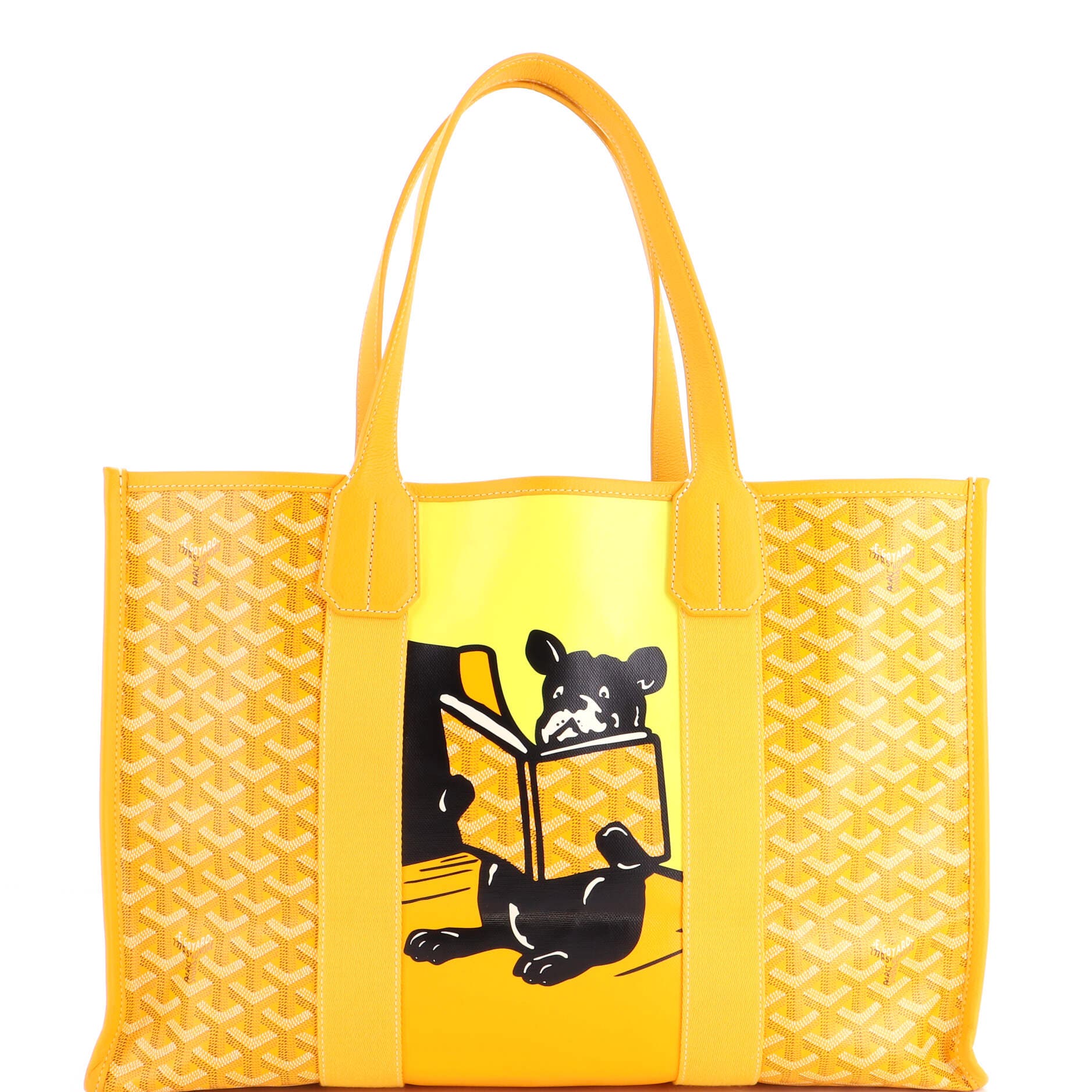 Villette Tote Printed Coated Canvas MM, Main, color, Yellow