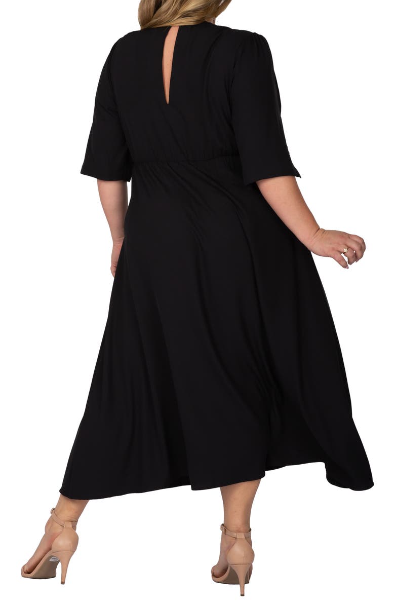 Standards & Practices Slit Sleeve Maxi Dress, Alternate, color, Black