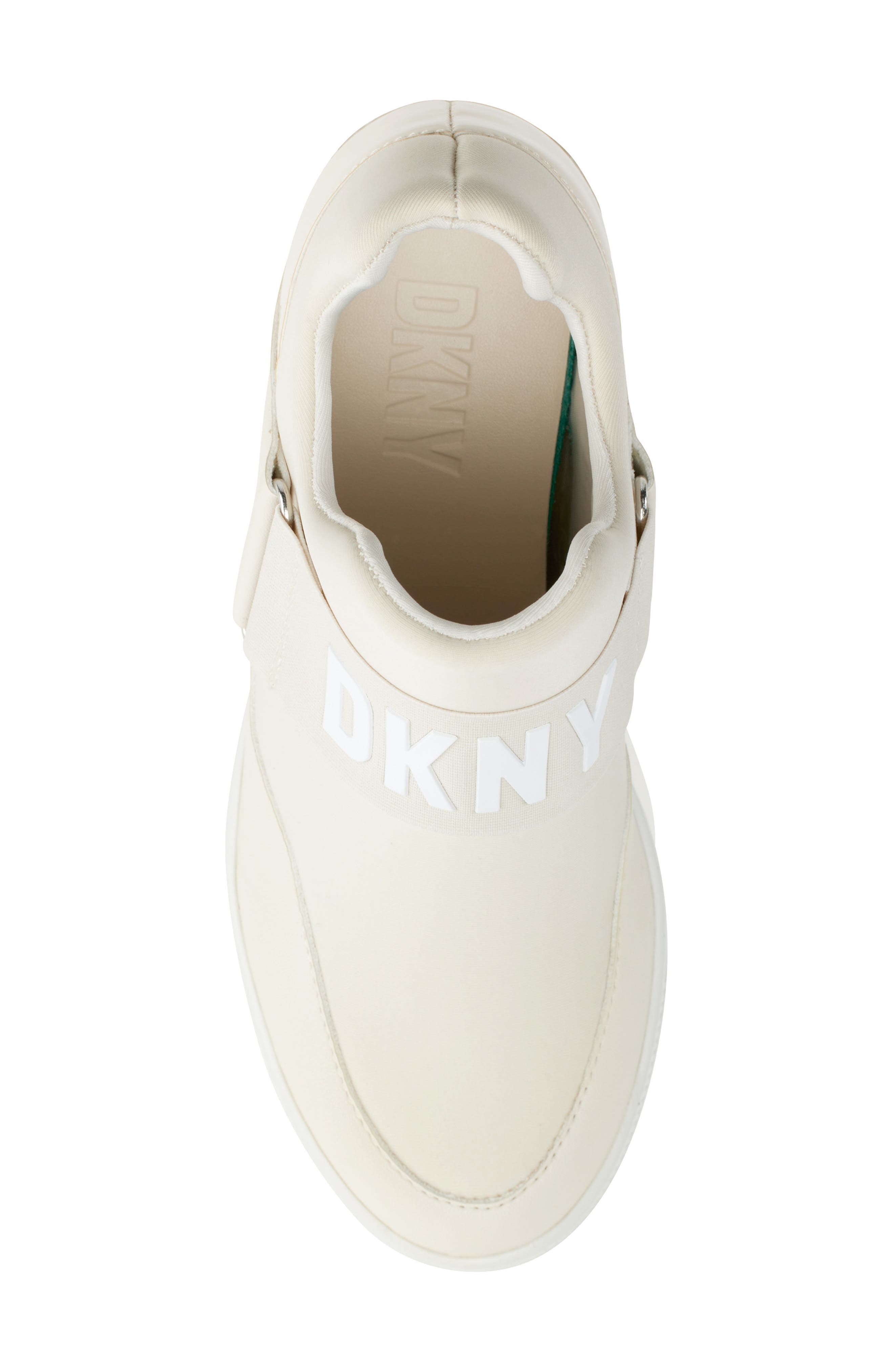 DKNY Cosmos Wedge Sneaker, Alternate, color, Egg Nog