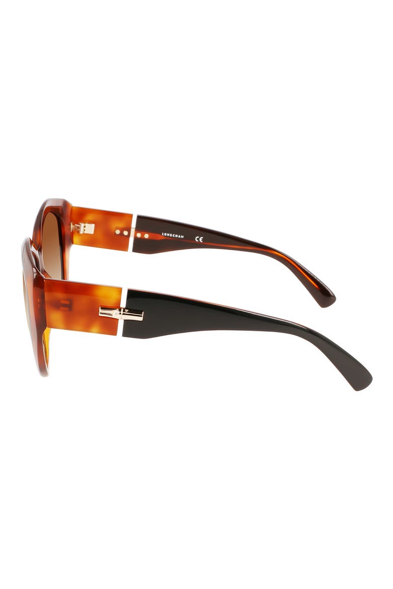 57mm Roseau Tea Cup Sunglasses, Alternate, color, BLACK/ HAVANA HONEY