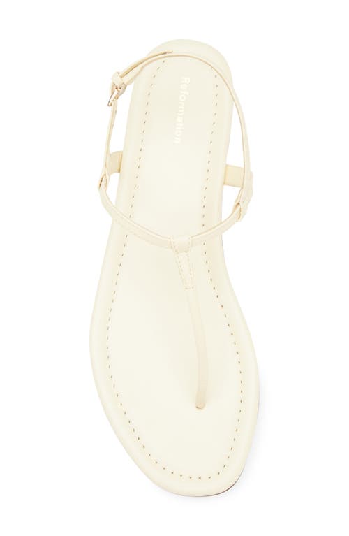 Reformation Thea T-strap Sandal In White