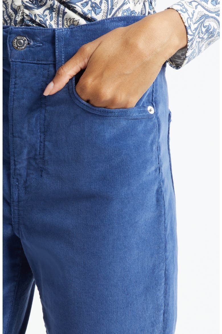 Carson Corduroy Flare Leg Ankle Pants, Alternate, color, BLUE STONE