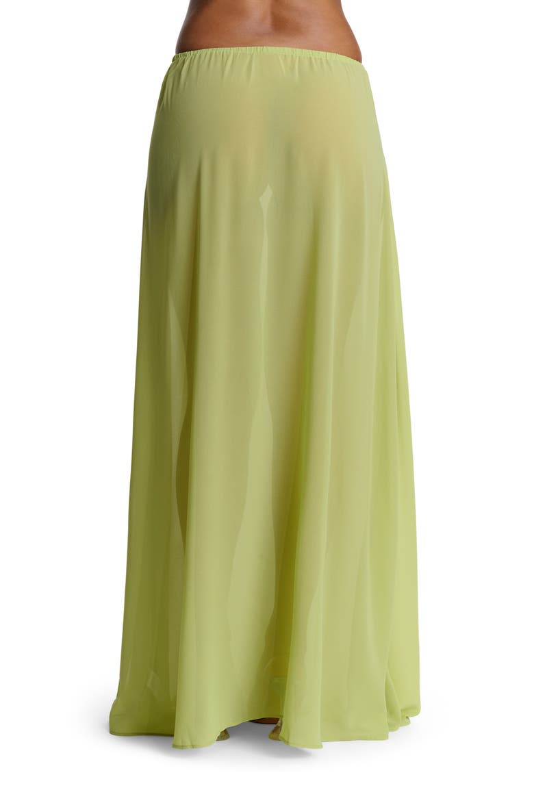 Chiffon A-Line Maxi Skirt, Alternate, color, CHARTREUSE