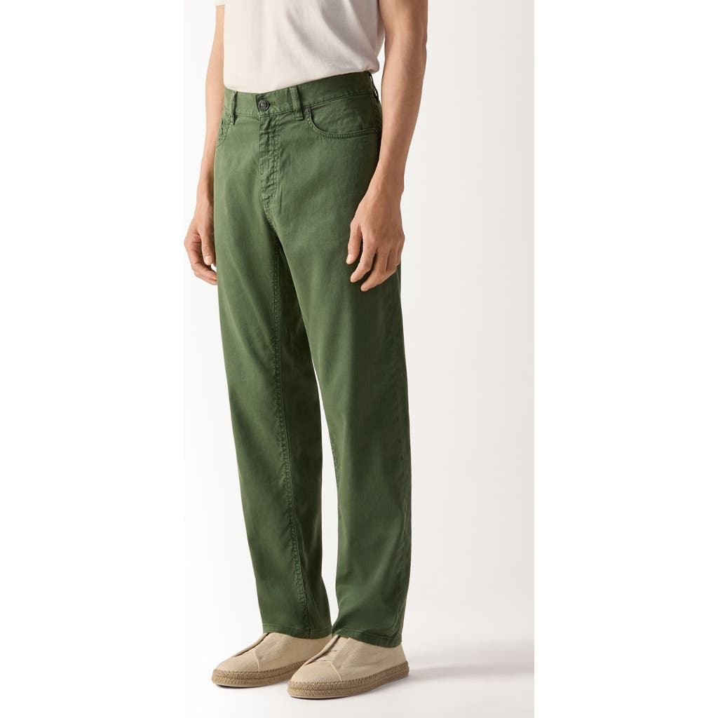 Zegna Slim Fit Jeans In Green