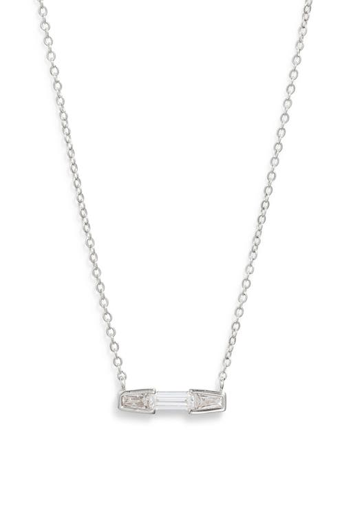 Nordstrom Cubic Zirconia Pendant Necklace In Metallic